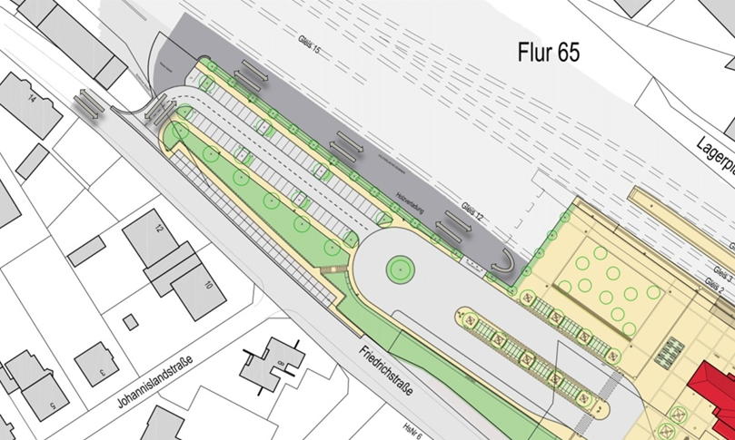 Zuwegung im Bereich der Holzladestraße